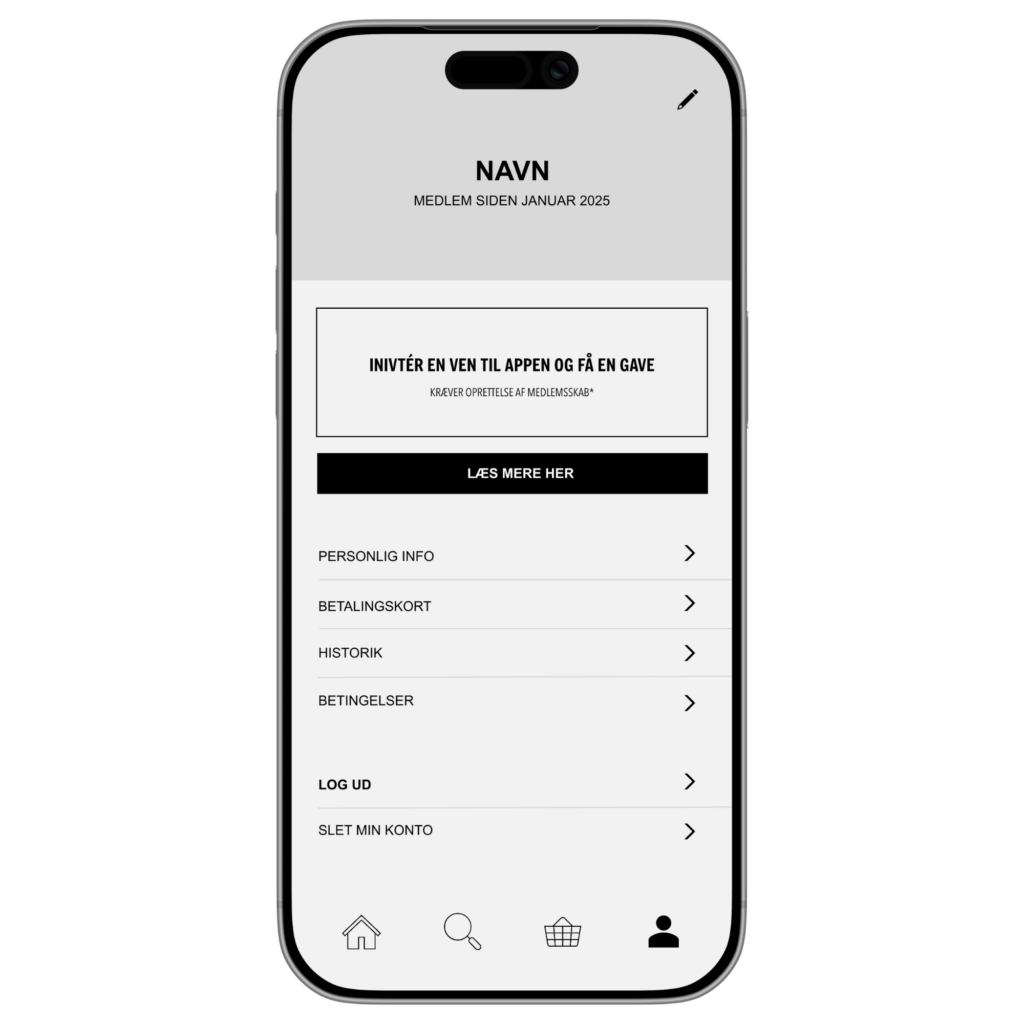 Profile overview showing personal information and the option to claim a personal gift.